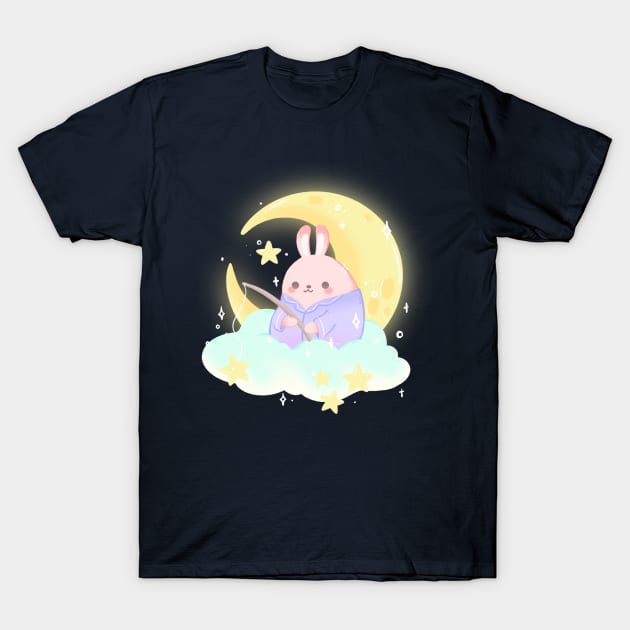 moon rabbit fishing T-Shirt by BiillustrationID